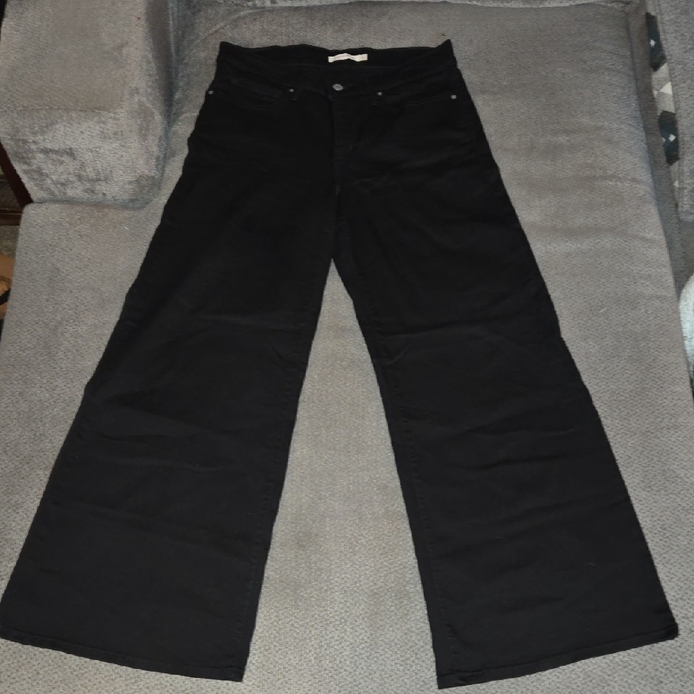 Levi's Black Wide Leg Jeans